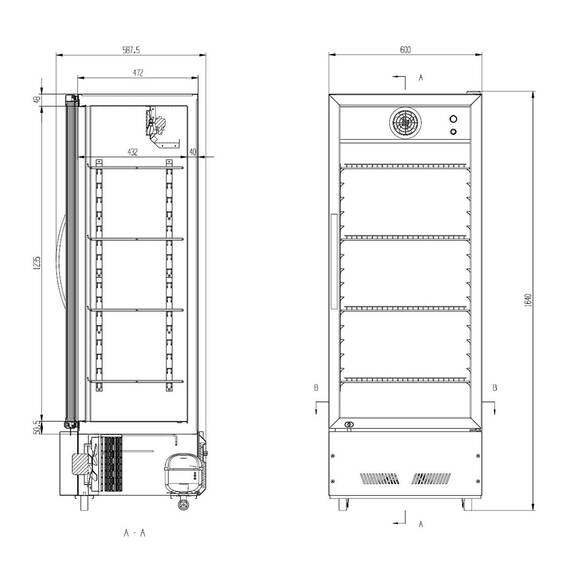 Vaiotec Getränkekühlschrank 290 Liter "schwarz", 600 x 570 mm 1 Vaiotec Getränkekühlschrank 290 Liter "schwarz", 600 x 570 mm
