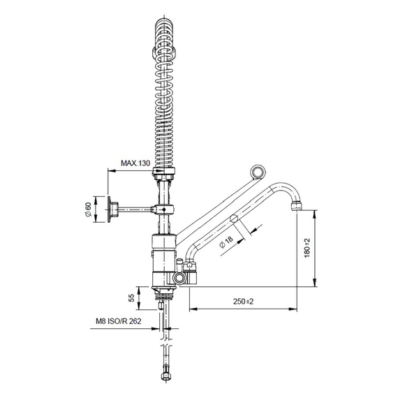 Vaiotec Topline Geschirrwaschbrause mit Einhebelmischer - Einloch / Niedrigbauweise, 115 x 350 mm 2 Vaiotec Topline Geschirrwaschbrause mit Einhebelmischer - Einloch / Niedrigbauweise, 115 x 350 mm