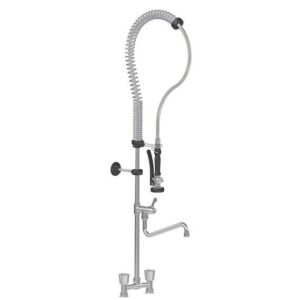 Vaiotec Topline Geschirrwaschbrause mit Schwenkauslauf & 2 Mischventilen - Zweiloch, 160 x 350 mm