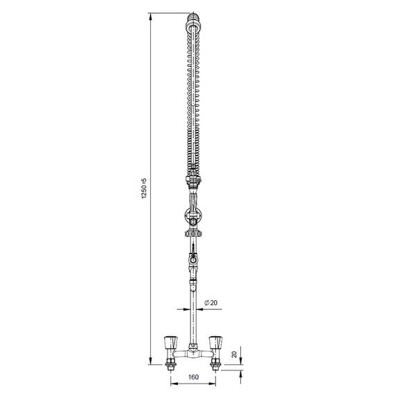 Vaiotec Topline Geschirrwaschbrause mit Schwenkauslauf & 2 Mischventilen - Zweiloch, 160 x 350 mm 1 Vaiotec Topline Geschirrwaschbrause mit Schwenkauslauf & 2 Mischventilen - Zweiloch, 160 x 350 mm