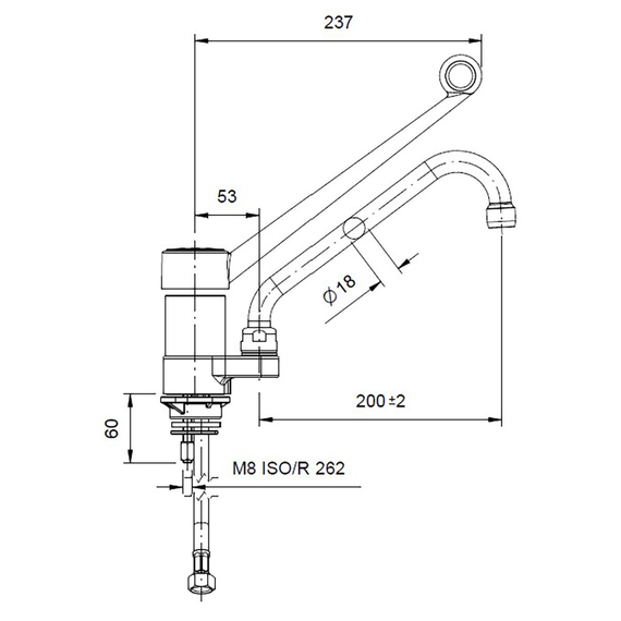 Vaiotec Topline Mischbatterie mit Schwenkhahn & Einhebelmischer - Einloch, 55 x 245 mm 2 Vaiotec Topline Mischbatterie mit Schwenkhahn & Einhebelmischer - Einloch, 55 x 245 mm