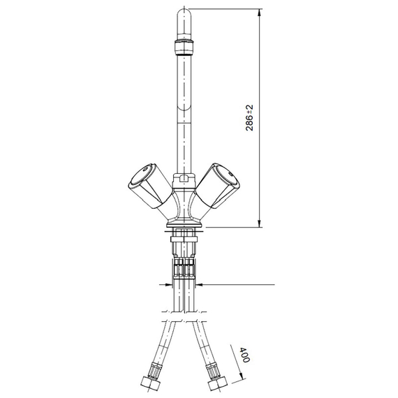 Vaiotec Topline Mischbatterie mit Schwenkhahn & 2 Mischventilen - Einloch, 55 x 300 mm 2 Vaiotec Topline Mischbatterie mit Schwenkhahn & 2 Mischventilen - Einloch, 55 x 300 mm
