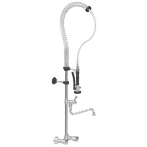 Vaiotec Topline Geschirrwaschbrause mit Schwenkauslauf & 2 Mischventilen Wandmontage - Zweiloch, 155 x 350 mm