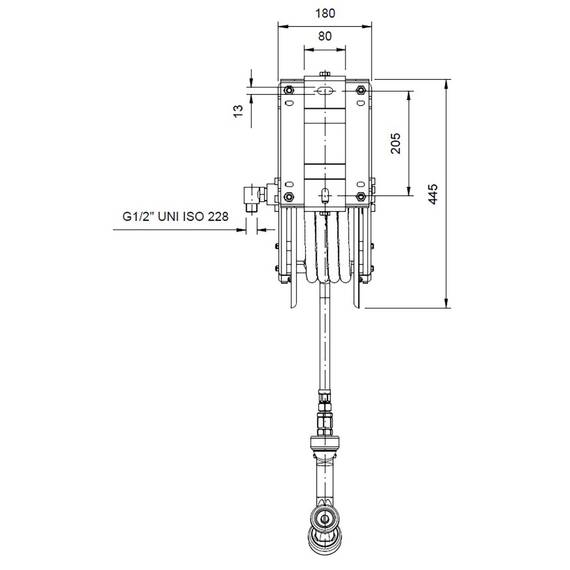 Vaiotec Topline Schlauchaufroller mit Brause - 20 Meter, 180 x 700 mm 3 Vaiotec Topline Schlauchaufroller mit Brause - 20 Meter, 180 x 700 mm