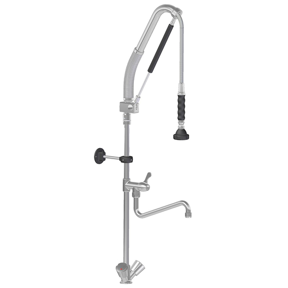 Vaiotec Topline Geschirrwaschbrause mit Schwenkauslauf / 2 Mischventilen & Zug-Automatik - Einloch, 140 x 350 mm Vaiotec Topline Geschirrwaschbrause mit Schwenkauslauf / 2 Mischventilen & Zug-Automatik - Einloch, 140 x 350 mm