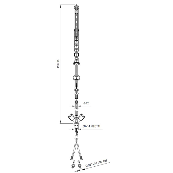 Vaiotec Topline Geschirrwaschbrause mit Schwenkauslauf / 2 Mischventilen & Zug-Automatik - Einloch, 140 x 350 mm 1 Vaiotec Topline Geschirrwaschbrause mit Schwenkauslauf / 2 Mischventilen & Zug-Automatik - Einloch, 140 x 350 mm