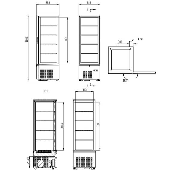 Vaiotec Topline Kühlvitrine 4-fach / 237 Liter "weiß", 515 x 553 mm 3 Vaiotec Topline Kühlvitrine 4-fach / 237 Liter "weiß", 515 x 553 mm