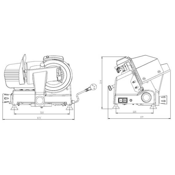 Vaiotec Aufschnittmaschine 195, 415 x 377 mm 1 Vaiotec Aufschnittmaschine 195, 415 x 377 mm