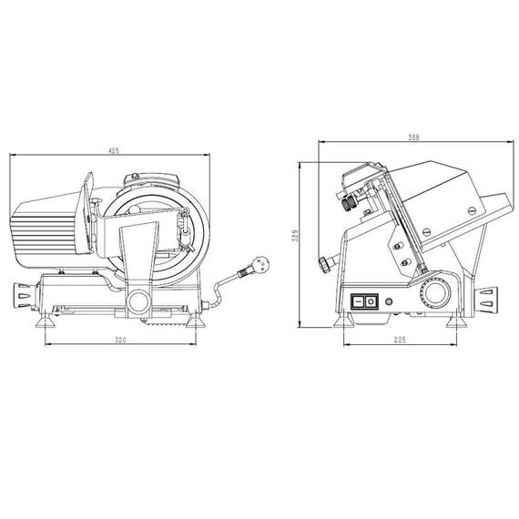 Vaiotec Aufschnittmaschine 220, 425 x 388 mm 1 Vaiotec Aufschnittmaschine 220, 425 x 388 mm