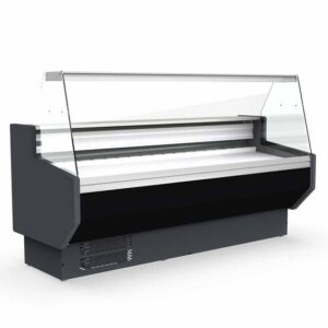 Vaiotec Topline Kühltheke 250 - gerades Frontglas "schwarz", 2465 x 800 mm