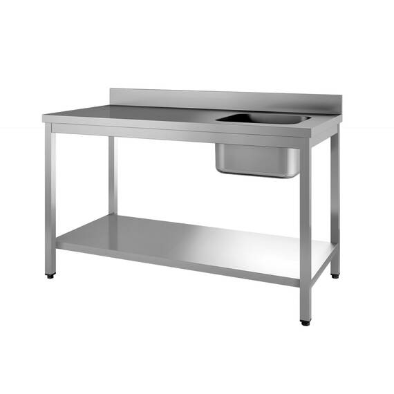 Vaiotec Topline Cheftisch / Becken rechts mit Aufkantung, 1500 x 700 mm Vaiotec Topline Cheftisch / Becken rechts mit Aufkantung, 1500 x 700 mm