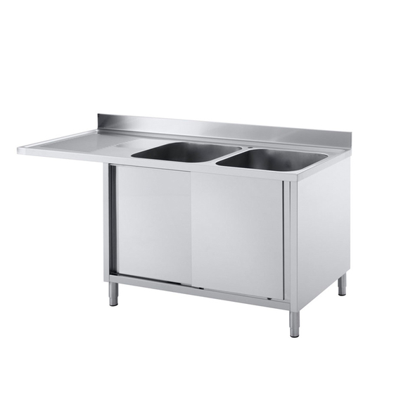 Vaiotec Topline Spülcenter / 2 Becken rechts mit Schiebetüren, 1600 x 700 mm Vaiotec Topline Spülcenter / 2 Becken rechts mit Schiebetüren, 1600 x 700 mm