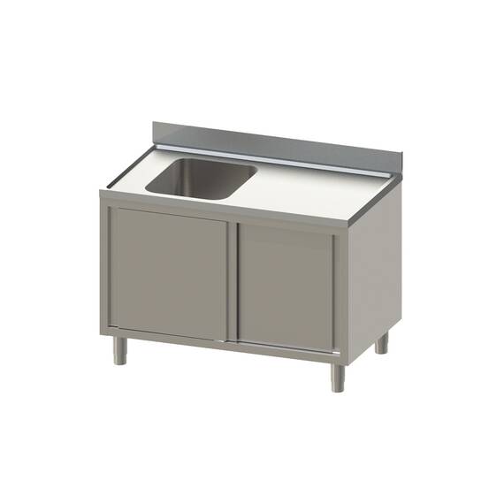 Vaiotec Topline Spülschrank / 1 Becken links mit Schiebetüren, 1200 x 700 mm Vaiotec Topline Spülschrank / 1 Becken links mit Schiebetüren, 1200 x 700 mm