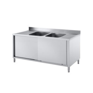 Vaiotec Topline Spülschrank / 2 Becken und 2 Abtropfflächen, 2600 x 700 mm