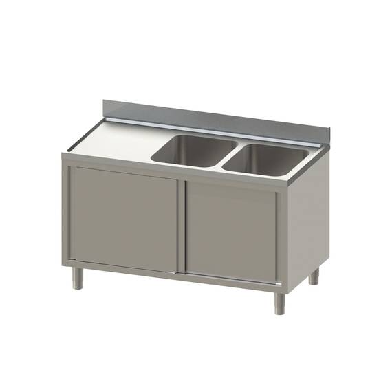 Vaiotec Topline Spülschrank / 2 Becken rechts mit Schiebetüren, 1800 x 600 mm Vaiotec Topline Spülschrank / 2 Becken rechts mit Schiebetüren, 1800 x 600 mm