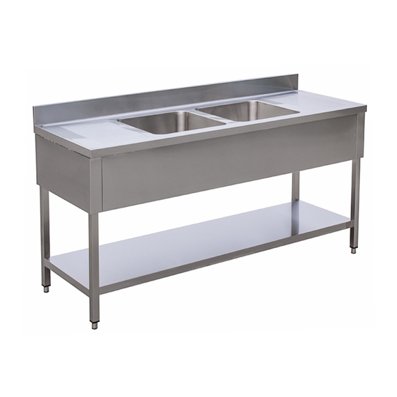 Vaiotec Topline Spültisch / 2 Becken mitte, 2000 x 700 mm Vaiotec Topline Spültisch / 2 Becken mitte, 2000 x 700 mm