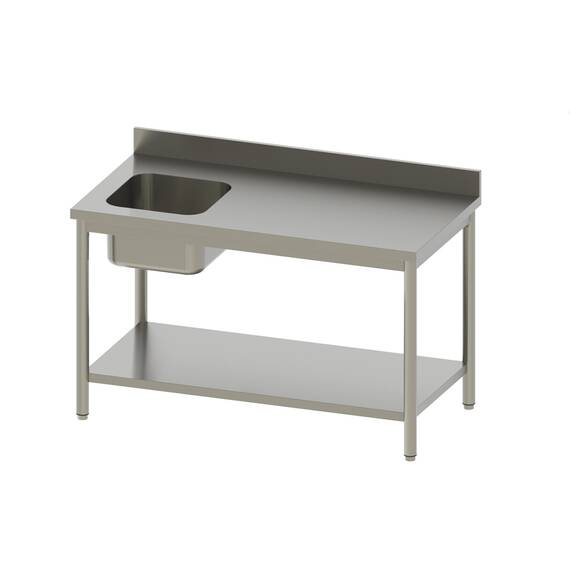 Vaiotec Topline Cheftisch / Becken links mit Aufkantung, 1800 x 600 mm Vaiotec Topline Cheftisch / Becken links mit Aufkantung, 1800 x 600 mm