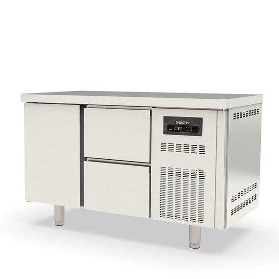 Vaiotec Topline Tiefkühltisch / 2-fach GN1/1 mit 2 Schubladen / 1 Tür, 1345 x 700 mm Vaiotec Topline Tiefkühltisch / 2-fach GN1/1 mit 2 Schubladen / 1 Tür, 1345 x 700 mm
