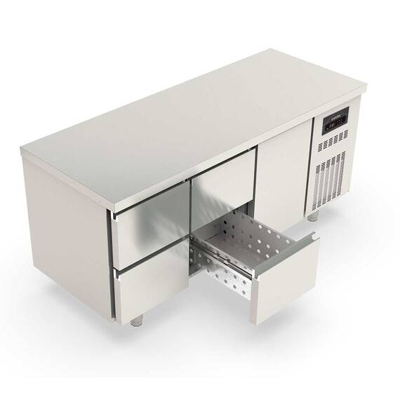 Vaiotec Topline Tiefkühltisch / 3-fach GN1/1 mit 4 Schubladen / 1 Tür, 1795 x 700 mm 1 Vaiotec Topline Tiefkühltisch / 3-fach GN1/1 mit 4 Schubladen / 1 Tür, 1795 x 700 mm