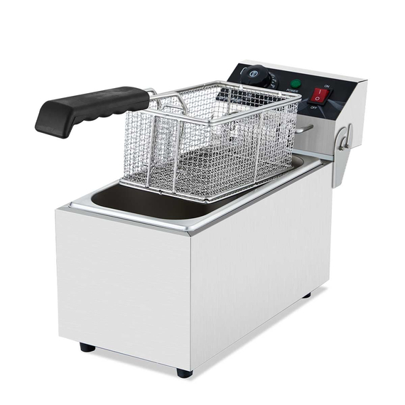 Vaiotec Elektro Fritteuse 1 Becken 6 Liter, 190 x 440 mm 1 Vaiotec Elektro Fritteuse 1 Becken 6 Liter, 190 x 440 mm