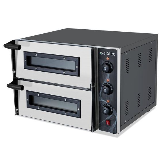 Vaiotec Elektro Pizzaofen mit 2 Backkammern, 585 x 570 mm Vaiotec Elektro Pizzaofen mit 2 Backkammern, 585 x 570 mm