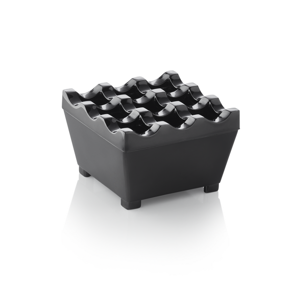 Was Germany Windaschenbecher, 7,5 x 7,5 x 4,5 cm, schwarz verchromt, Zinkguss Was Germany Windaschenbecher, 7,5 x 7,5 x 4,5 cm, schwarz verchromt, Zinkguss