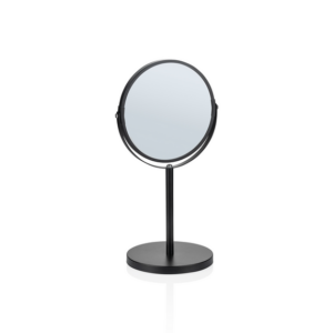 Was Germany Kosmetikspiegel, Ø 17 cm, Höhe 34,5 cm, schwarz pulverbeschichtet, Edelstahl