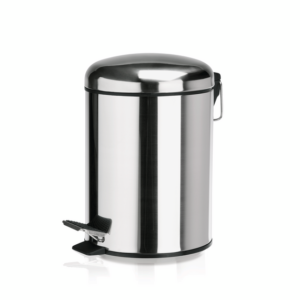 Was Germany Treteimer mit Kunststoffeinsatz, Ø 17 cm, 3 Ltr., Edelstahl