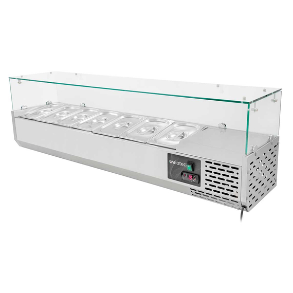 Vaiotec Pizzakühltisch / 2-türig "grau" inkl. Kühlaufsatz GN1/4, 1510 x 800 mm 3 Vaiotec Pizzakühltisch / 2-türig "grau" inkl. Kühlaufsatz GN1/4, 1510 x 800 mm