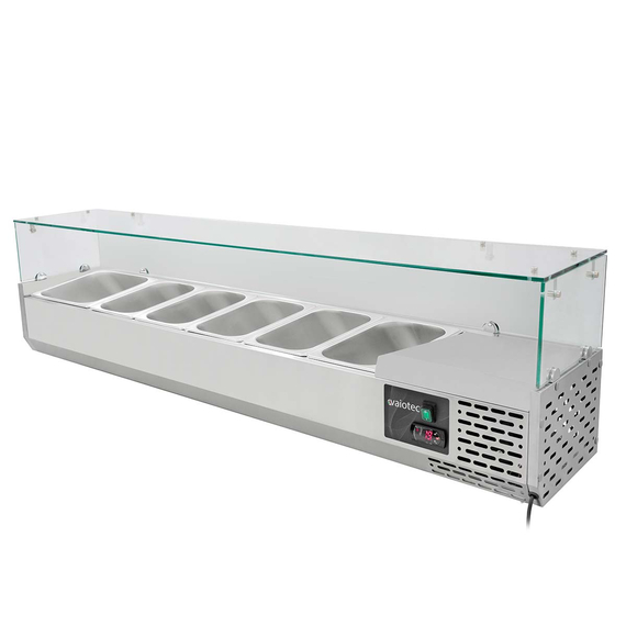 Vaiotec Pizzakühltisch / 2-türig "grau" inkl. Kühlaufsatz GN1/3, 1510 x 800 mm 3 Vaiotec Pizzakühltisch / 2-türig "grau" inkl. Kühlaufsatz GN1/3, 1510 x 800 mm