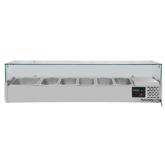 Vaiotec Pizzakühltisch / 1-türig & 7 Schubladen "grau" inkl. Kühlaufsatz GN1/3, 1510 x 800 mm 1 Vaiotec Pizzakühltisch / 1-türig & 7 Schubladen "grau" inkl. Kühlaufsatz GN1/3, 1510 x 800 mm