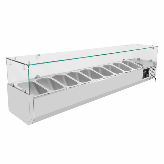 Vaiotec Pizzakühltisch / 3-türig "grau" inkl. Kühlaufsatz GN1/4, 2020 x 800 mm 3 Vaiotec Pizzakühltisch / 3-türig "grau" inkl. Kühlaufsatz GN1/4, 2020 x 800 mm
