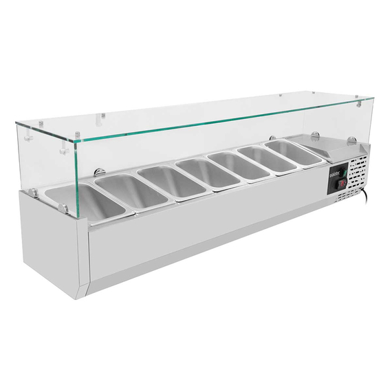 Vaiotec Pizzakühltisch / 2-türig "schwarz" inkl. Kühlaufsatz GN1/4, 1510 x 800 mm 2 Vaiotec Pizzakühltisch / 2-türig "schwarz" inkl. Kühlaufsatz GN1/4, 1510 x 800 mm