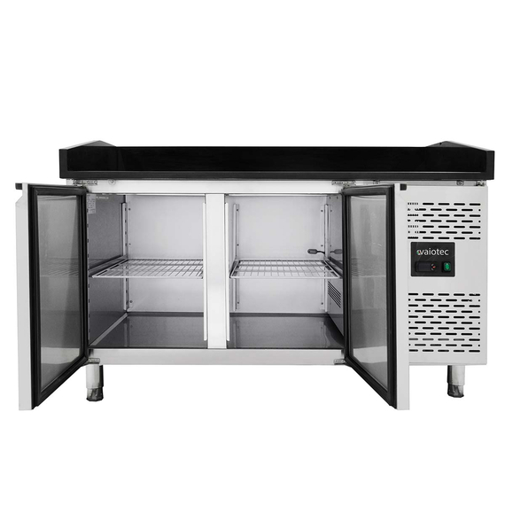 Vaiotec Pizzakühltisch / 2-türig "schwarz" inkl. Kühlaufsatz GN1/4, 1510 x 800 mm 7 Vaiotec Pizzakühltisch / 2-türig "schwarz" inkl. Kühlaufsatz GN1/4, 1510 x 800 mm