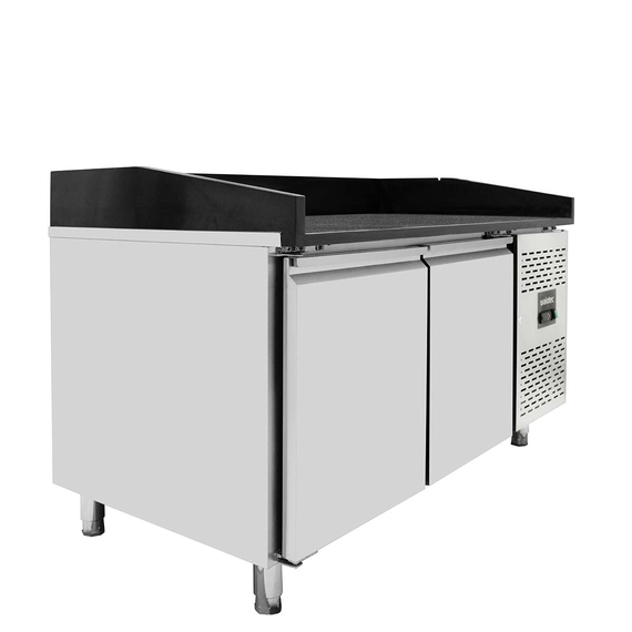 Vaiotec Pizzakühltisch / 2-türig "schwarz" inkl. Kühlaufsatz GN1/4, 1510 x 800 mm 8 Vaiotec Pizzakühltisch / 2-türig "schwarz" inkl. Kühlaufsatz GN1/4, 1510 x 800 mm