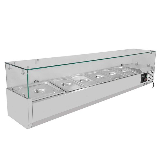 Vaiotec Pizzakühltisch / 1-türig & 7 Schubladen "schwarz" inkl. Kühlaufsatz GN1/3, 1510 x 800 mm 1 Vaiotec Pizzakühltisch / 1-türig & 7 Schubladen "schwarz" inkl. Kühlaufsatz GN1/3, 1510 x 800 mm