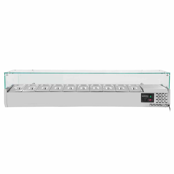 Vaiotec Pizzakühltisch / 3-türig "schwarz" inkl. Kühlaufsatz GN1/4, 2020 x 800 mm 1 Vaiotec Pizzakühltisch / 3-türig "schwarz" inkl. Kühlaufsatz GN1/4, 2020 x 800 mm