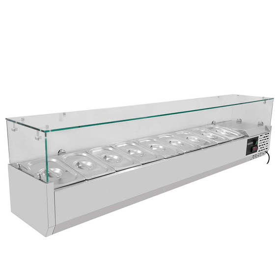 Vaiotec Pizzakühltisch / 3-türig "schwarz" inkl. Kühlaufsatz GN1/3, 2020 x 800 mm 1 Vaiotec Pizzakühltisch / 3-türig "schwarz" inkl. Kühlaufsatz GN1/3, 2020 x 800 mm