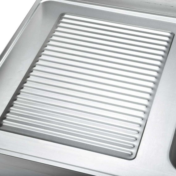 Vaiotec Spültisch / 2 Becken rechts und Abtropffläche, 1600 x 700 mm 1 Vaiotec Spültisch / 2 Becken rechts und Abtropffläche, 1600 x 700 mm