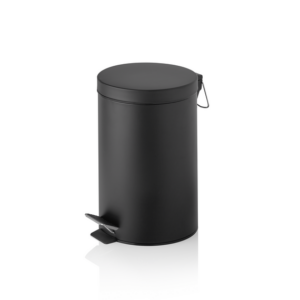 Was Germany Tretabfalleimer, 20 Ltr., mit Kunststoffeinsatz, schwarz pulverbeschichtet, Metall