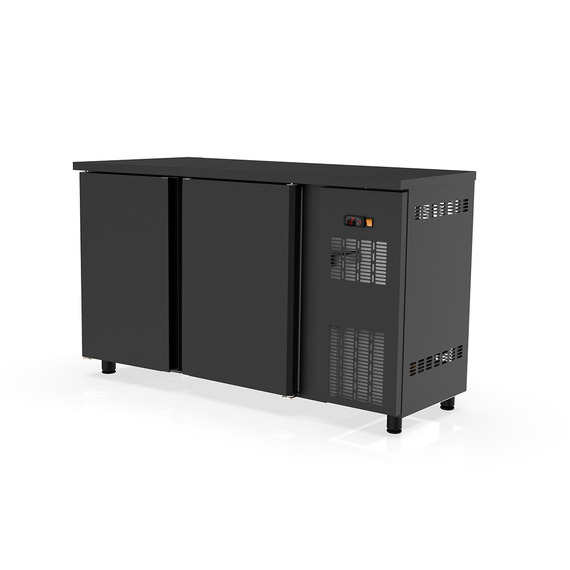 Vaiotec Topline Barkühltisch schwarz / 2 Türen, 1485 x 530 mm Vaiotec Topline Barkühltisch schwarz / 2 Türen, 1485 x 530 mm