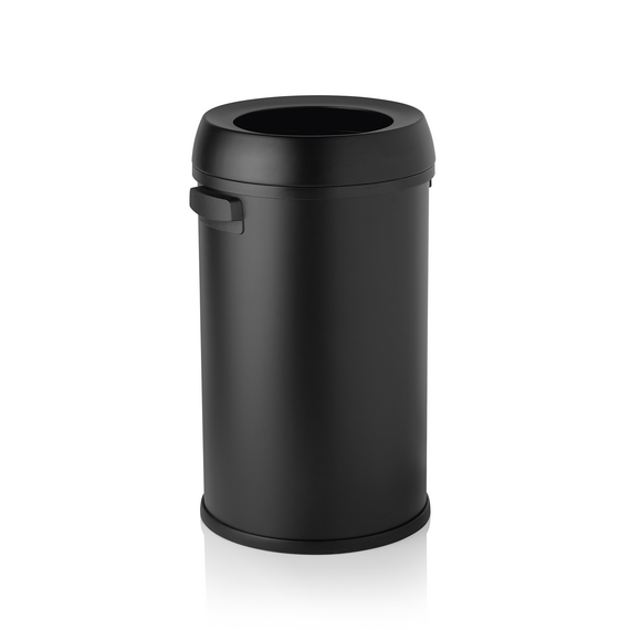 Was Germany Abfalleimer, mit 2 Griffen, Ø 40 cm, 65 ltr., schwarz, Edelstahl, Polypropylen Was Germany Abfalleimer, mit 2 Griffen, Ø 40 cm, 65 ltr., schwarz, Edelstahl, Polypropylen