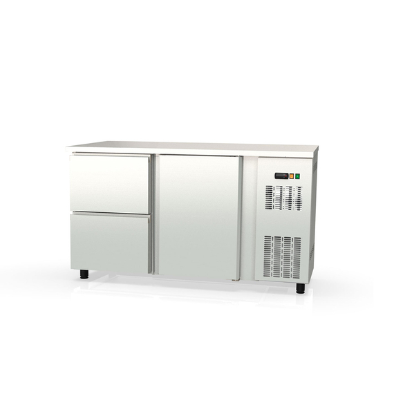 Vaiotec Topline Barkühltisch Edelstahl / 1 Tür & 2 Schubladen, 1485 x 530 mm Vaiotec Topline Barkühltisch Edelstahl / 1 Tür & 2 Schubladen, 1485 x 530 mm