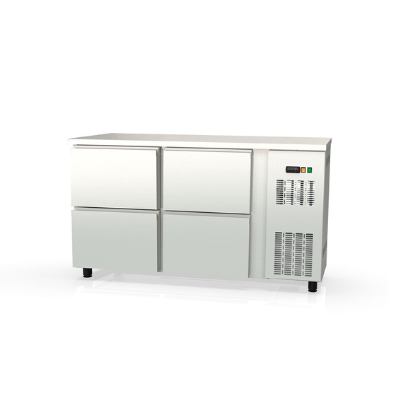 Vaiotec Topline Barkühltisch Edelstahl / 4 Schubladen, 1485 x 530 mm Vaiotec Topline Barkühltisch Edelstahl / 4 Schubladen, 1485 x 530 mm