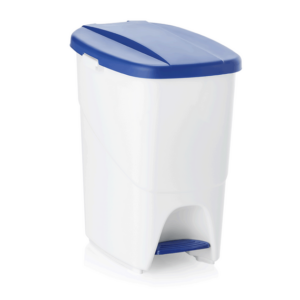 Was Germany Tretabfallbehälter, mit blauem Deckel, 25 ltr., 25 x 40 x 41,5 cm, Polypropylen