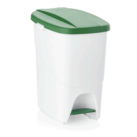 Was Germany Tretabfallbehälter, mit grünem Deckel, 25 ltr., 25 x 40 x 41,5 cm, Polypropylen Was Germany Tretabfallbehälter, mit grünem Deckel, 25 ltr., 25 x 40 x 41,5 cm, Polypropylen