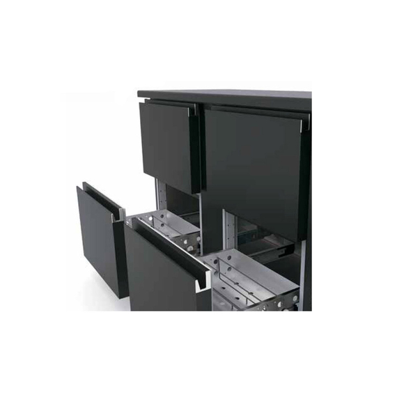 Vaiotec Topline Barkühltisch Edelstahl / 1 Tür & 4 Schubladen, 2025 x 530 mm 2 Vaiotec Topline Barkühltisch Edelstahl / 1 Tür & 4 Schubladen, 2025 x 530 mm
