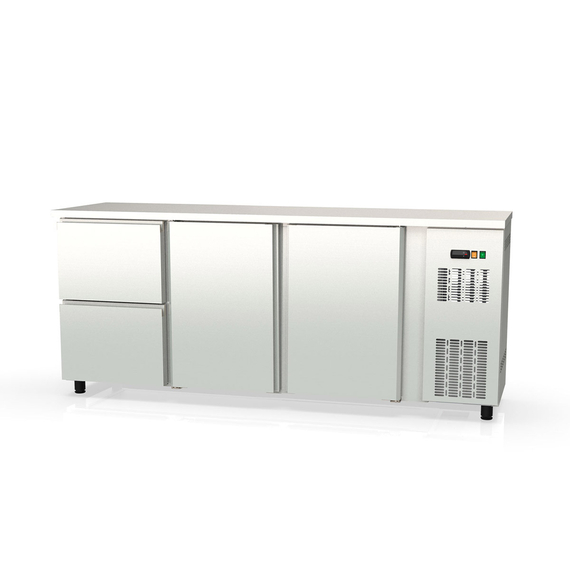 Vaiotec Topline Barkühltisch Edelstahl / 2 Türen & 2 Schubladen, 2025 x 530 mm Vaiotec Topline Barkühltisch Edelstahl / 2 Türen & 2 Schubladen, 2025 x 530 mm