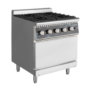 Vaiotec Gasherd - 4 Brenner 28,8 kW - mit Gasbackofen, 700 x 700 mm