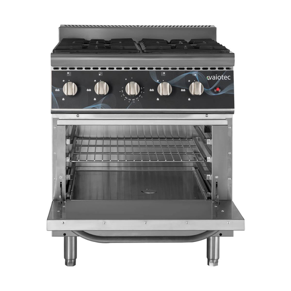 Vaiotec Gasherd - 4 Brenner 28,8 kW - mit Gasbackofen, 700 x 700 mm 1 Vaiotec Gasherd - 4 Brenner 28,8 kW - mit Gasbackofen, 700 x 700 mm